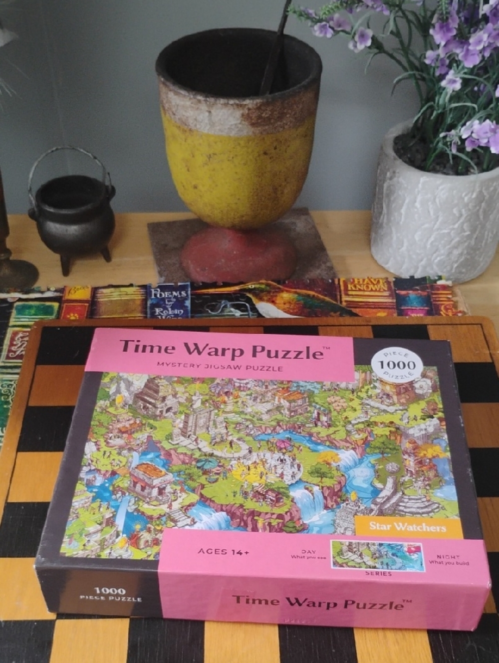 Time Warp Puzzle 1000-Piece Jigsaw - Pink Box